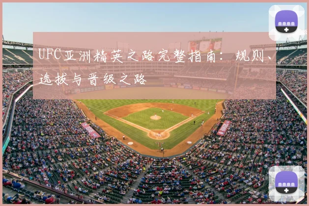 UFC亚洲精英之路完整指南：规则、选拔与晋级之路